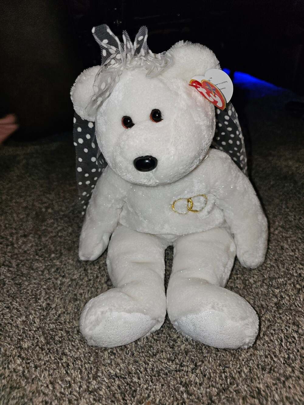 Ty Beanie Buddies Mrs. Wedding Bride Bear Plush